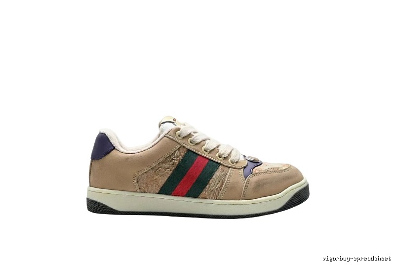 Gucci retro-style beige sports shoes