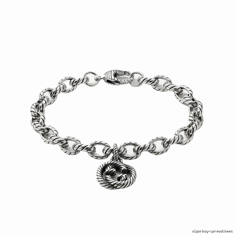 Gucci retro-style silver bracelet