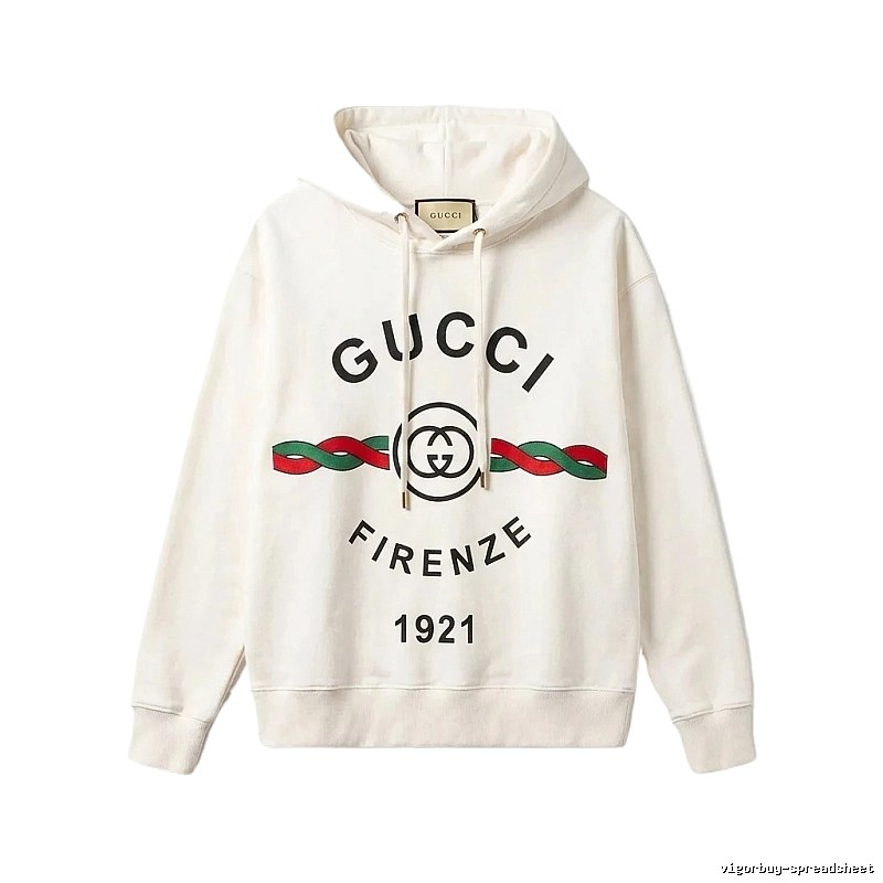 Gucci retro-style white hoodie