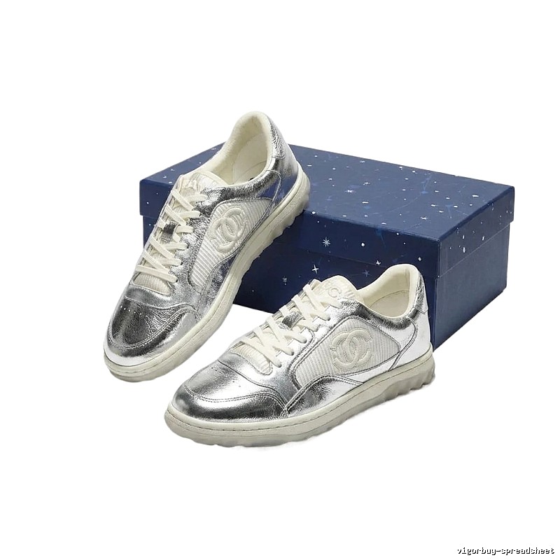 Gucci silver casual sports shoes
