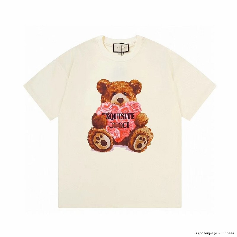 Gucci Teddy Bear Print Casual Off-white T-shirt