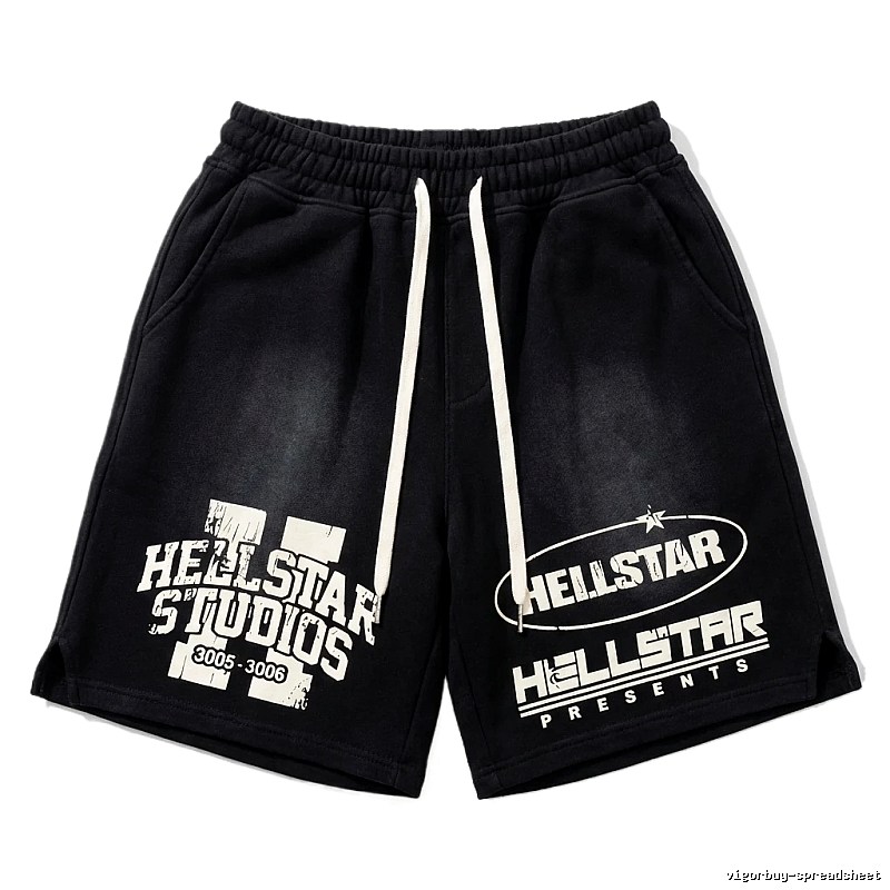 Hellstar dark style black shorts