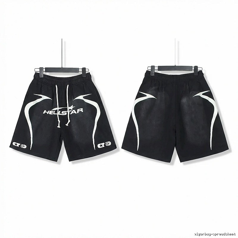 Hellstar dark style black shorts