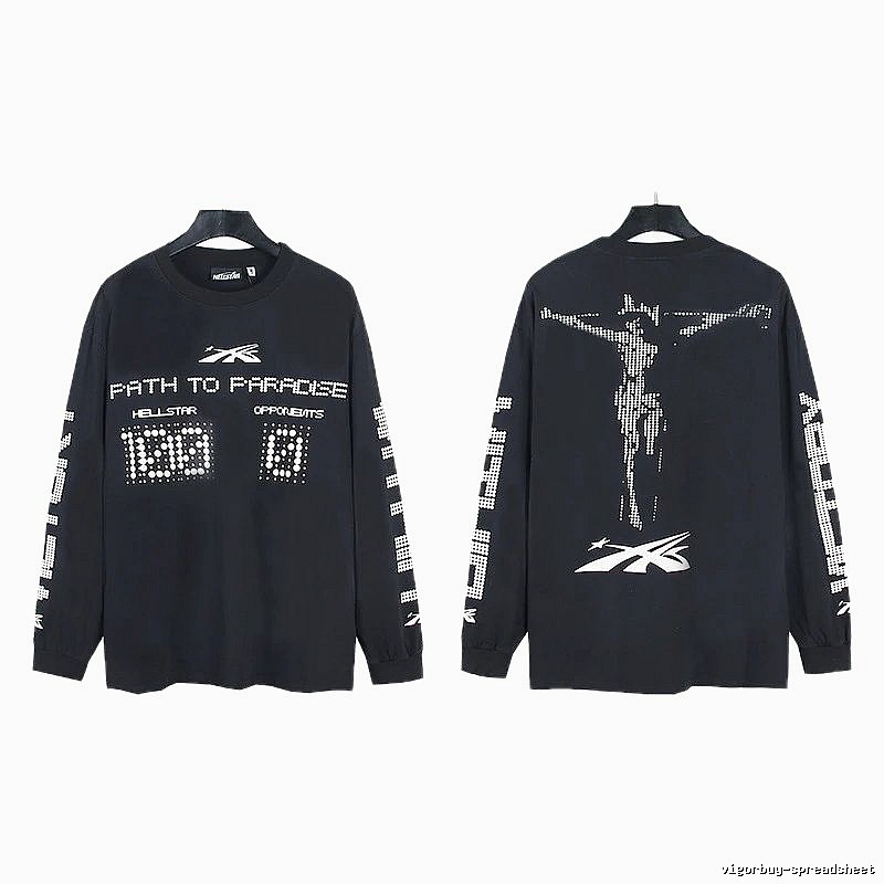 Hellstar Dark Style Printed Black Long-sleeve