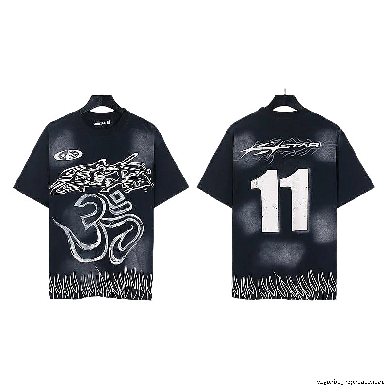 Hellstar No.11 Printed Street Style Black T-Shirt