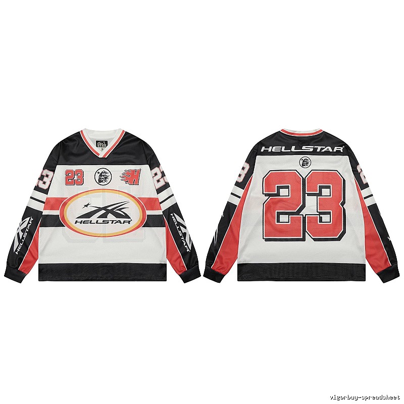 Hellstar No.23 American Street Style Black and Red Jersey