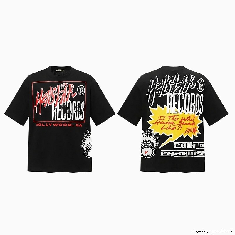 Hellstar Records Trendy Cool Black T-shirt