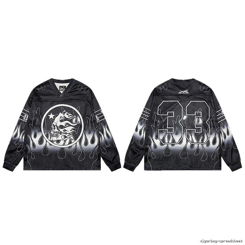 Hellstar Skull Flame High Street Black Jersey