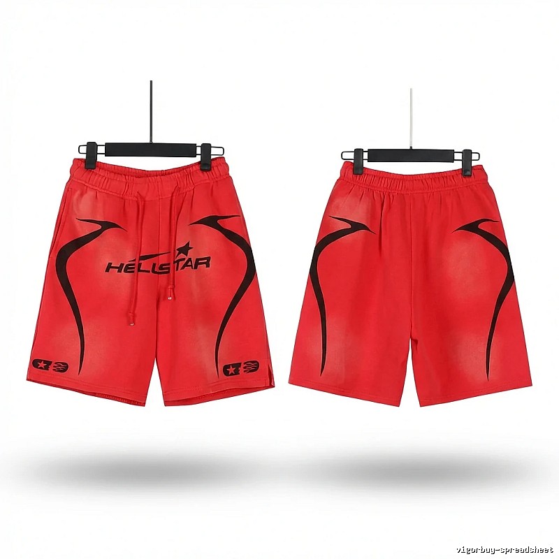 Hellstar trendy and cool style red shorts