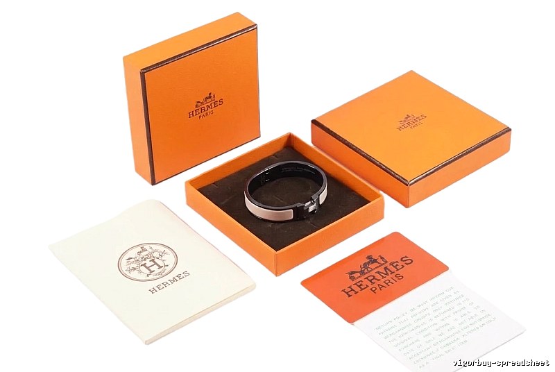 Hermes classic black and white bracelets