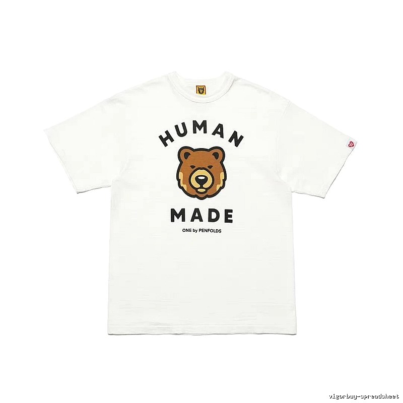 HUMAN MADE Bear Head Japanese Retro White T-Shirt