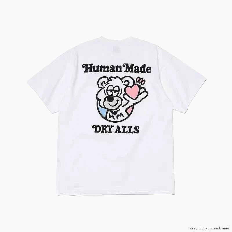 HUMAN MADE Heart Bear Japanese Streetwear White T-Shirt
