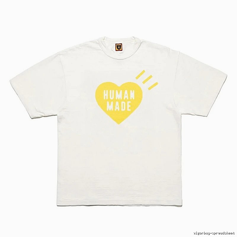Human Made Monogram Heart logo T-shirt Black Green Human for Layered Styling
