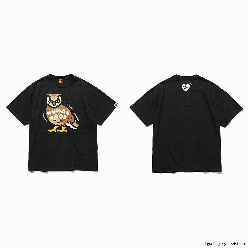 Human Made Weekend Heart logo T-shirt Black Green Human for Seasonal Looks