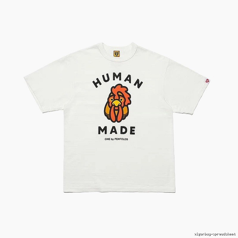HUMAN MADE x Le Coq Sportif Co-branded Japanese Streetwear White T-Shirt