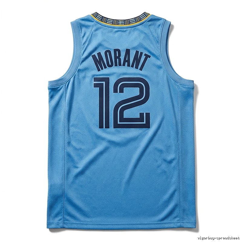 Ja Morant series basketball-style blue jersey