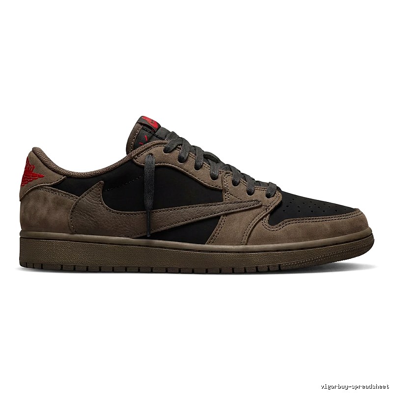 Jordan AJ1 Retro Brown and Black Athletic Shoes