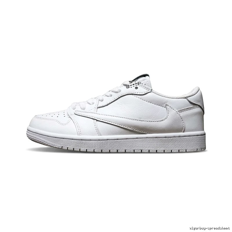 Jordan AJ1 simple white canvas shoes
