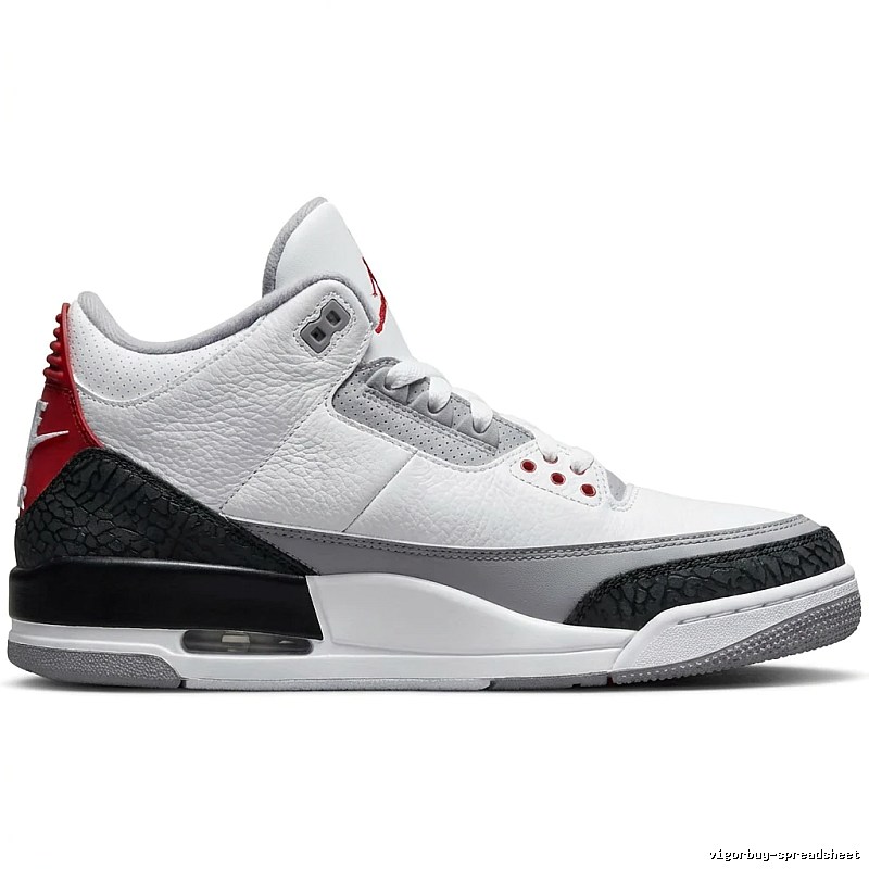 Jordan AJ3 Retro Style White, Black and Red