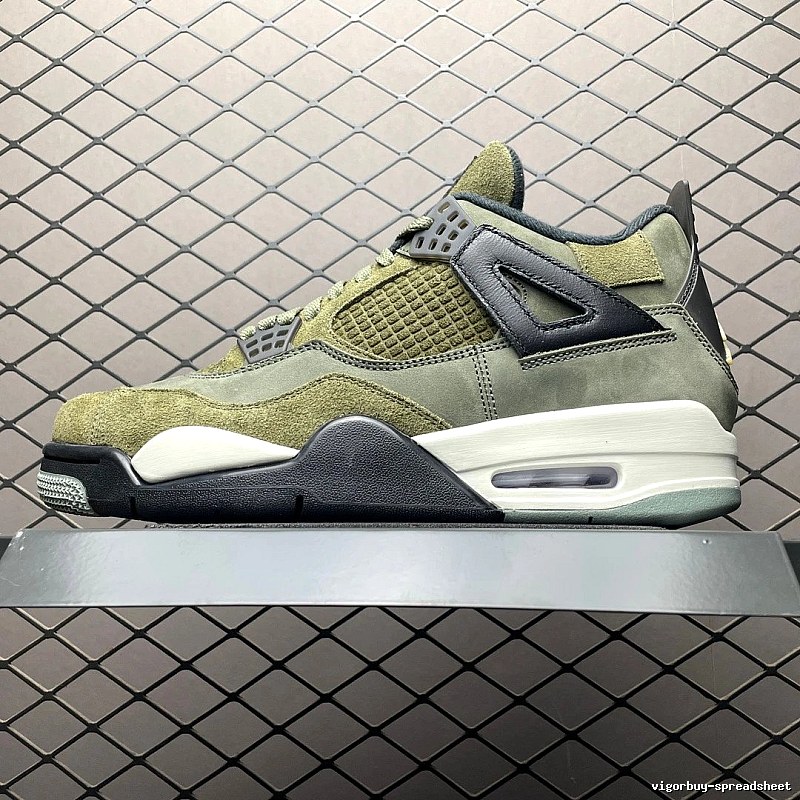 Jordan Basketball High-Tops in Olive and Black, Finished with Perforated Toe