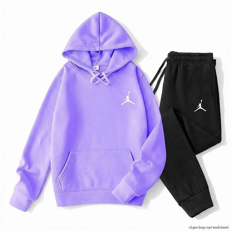 Jordan sports style purple and black suit