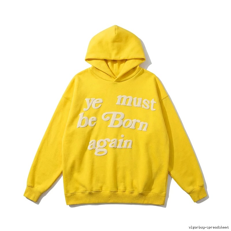 Kanye series retro yellow hoodie