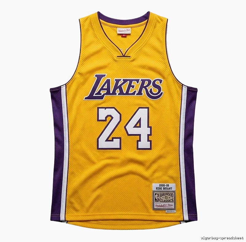 Kobe Kobe No. 24 yellow jersey