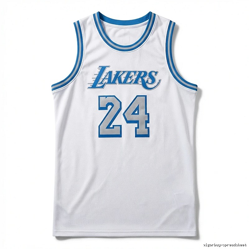 Kobe Lakers retro-style white jersey