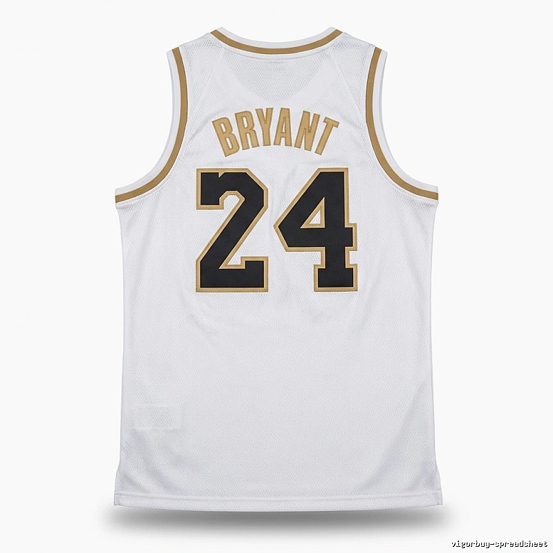 Kobe No. 24 retro-style white jersey