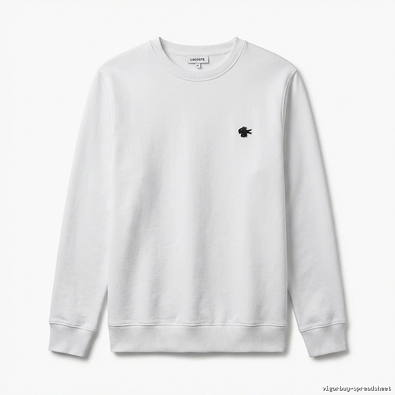 Lacoste simple style white sweatshirt