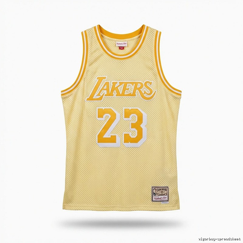 LBJ Lakers retro yellow jersey