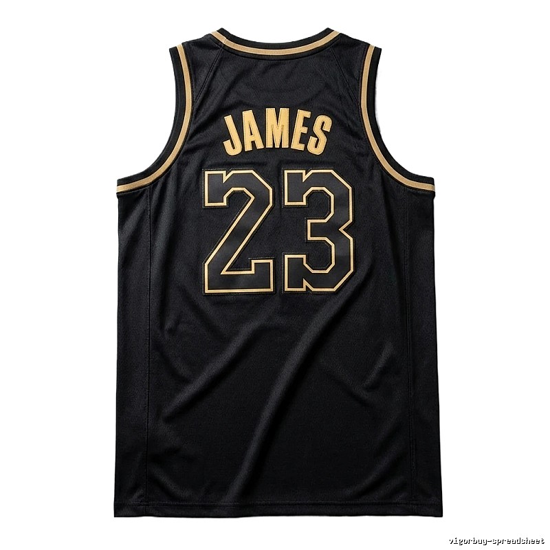 LBJ No.23 black basketball jersey