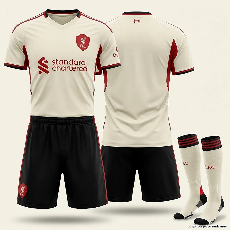 LFC retro-style white and red jersey