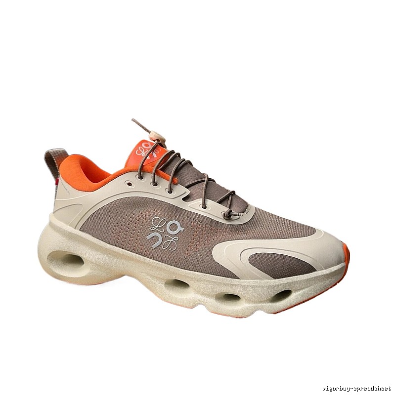 LOEWE casual style orange and gray sports shoes