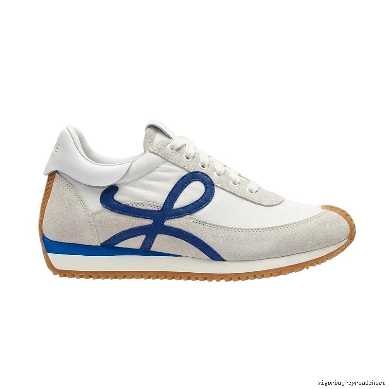 LOEWE retro-style blue and white sports shoes