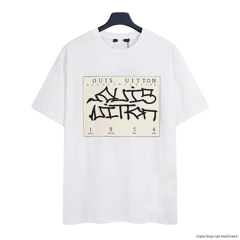 Louis Vuitton Graffiti Street Style White Short-sleeve T-shirt