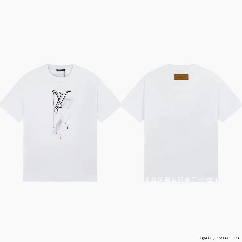 Louis Vuitton Graffiti Trend Style White Short-sleeve T-shirt