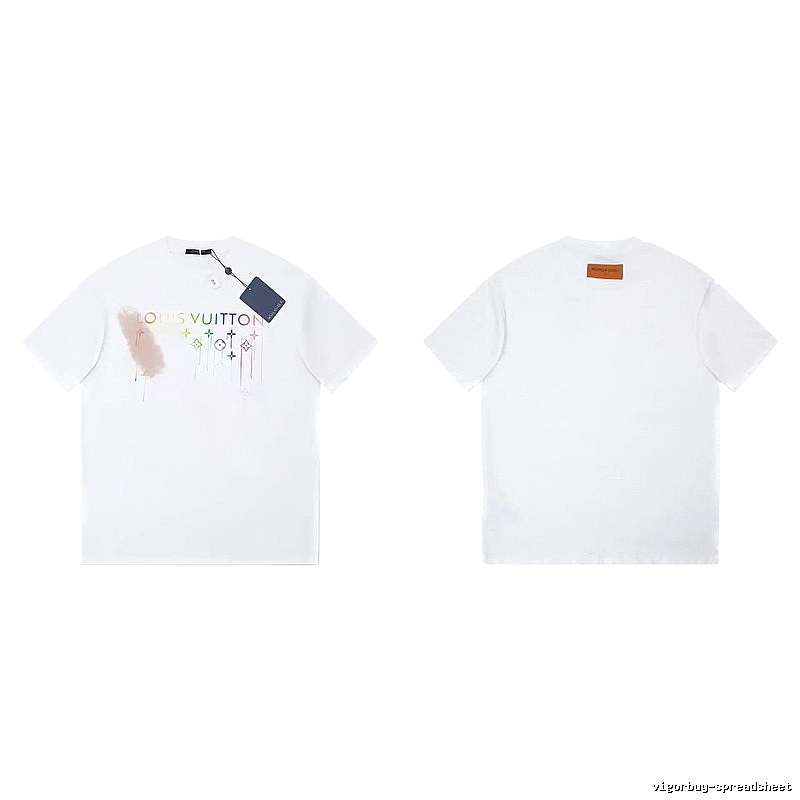 Louis Vuitton Iridescent Print Trendy White T-Shirt