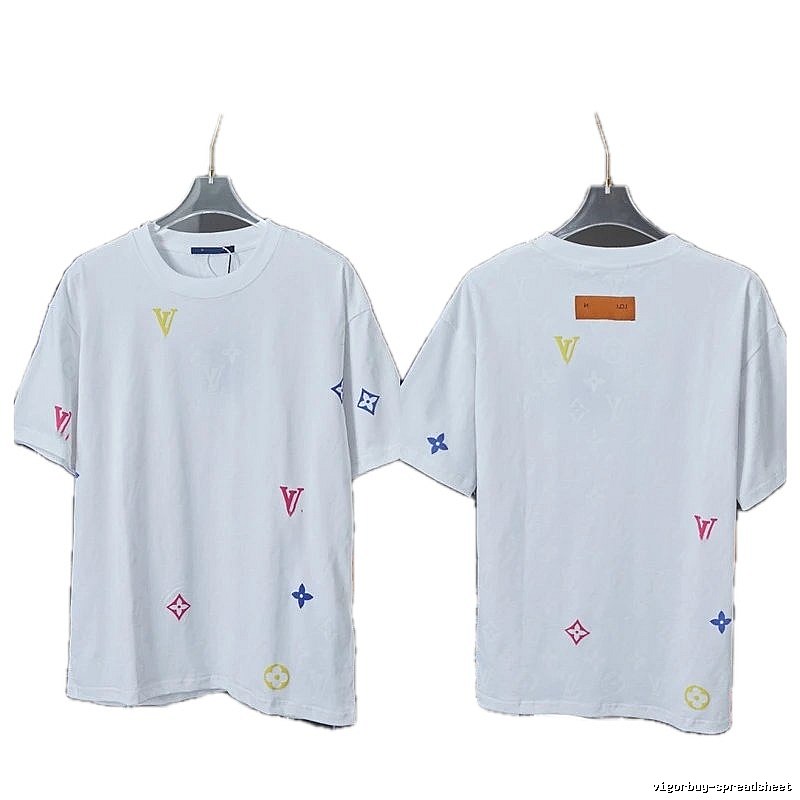 Louis Vuitton Monogram Casual Style White T-Shirt