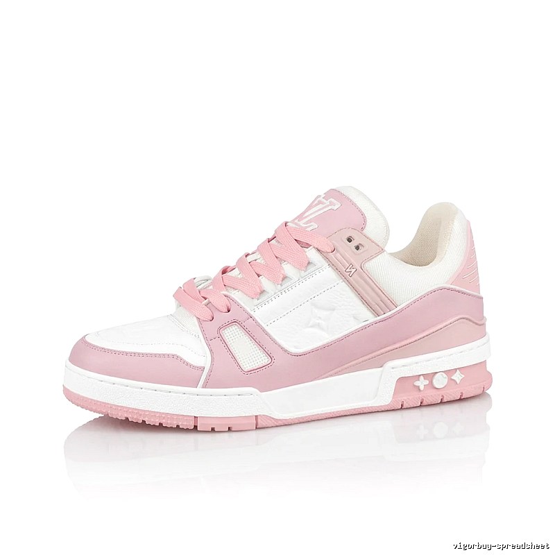 Louis Vuitton pink and white fashionable sports shoes