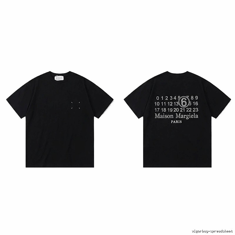 Maison Margiela black T-shirt with digital printing