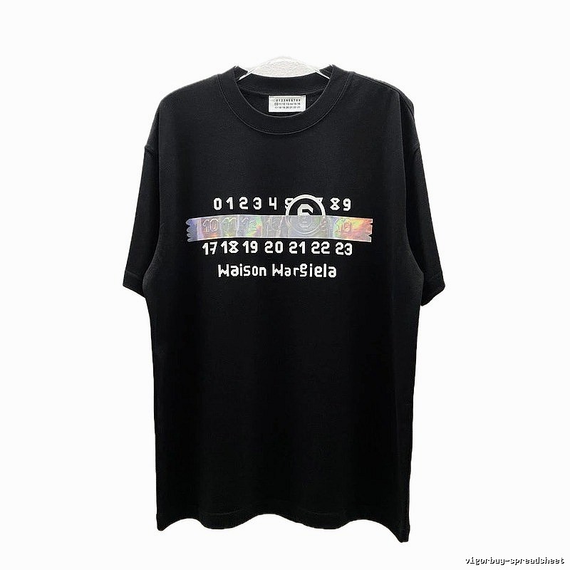 Maison Margiela Digital Trendy Black T-Shirt