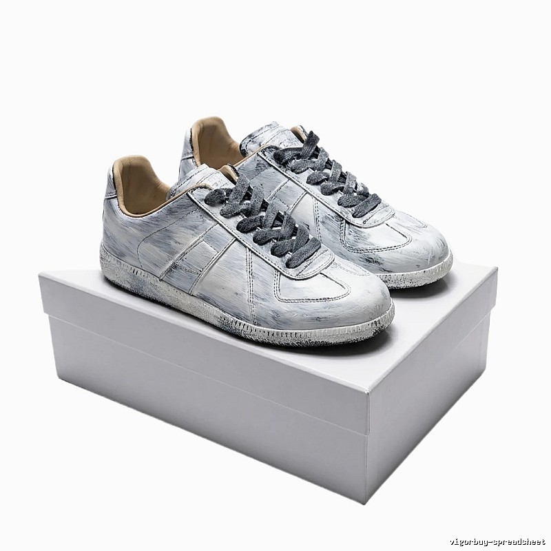 Maison Margiela German training style gray-white shoes