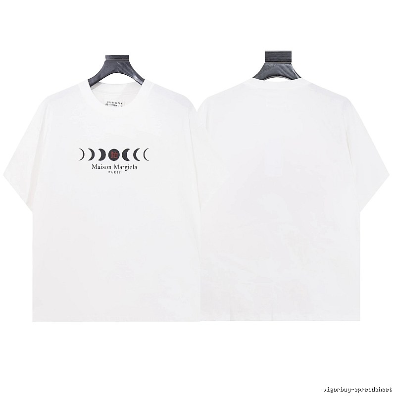 Maison Margiela Lunar Phase Minimalist Style White Short Sleeve T-shirt