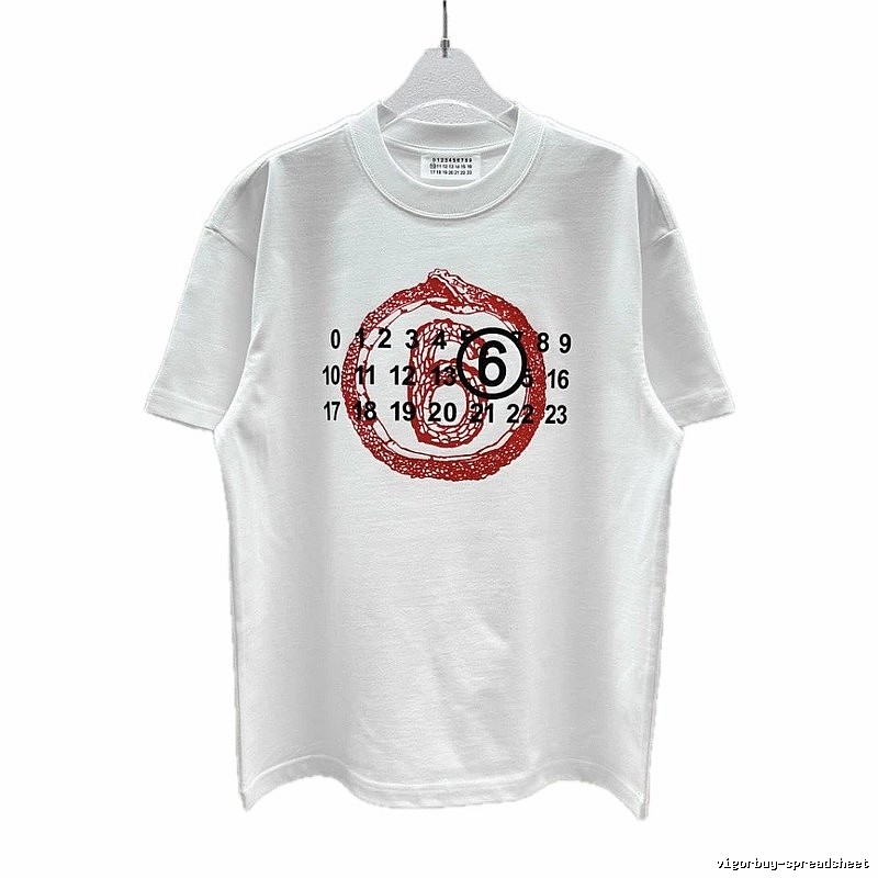 Maison Margiela MM6 Street Style White T-Shirt
