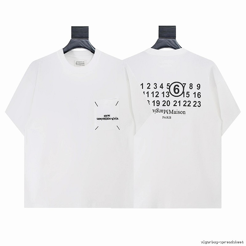 Maison Margiela MM6 Streetwear Brand White Short Sleeve T-shirt