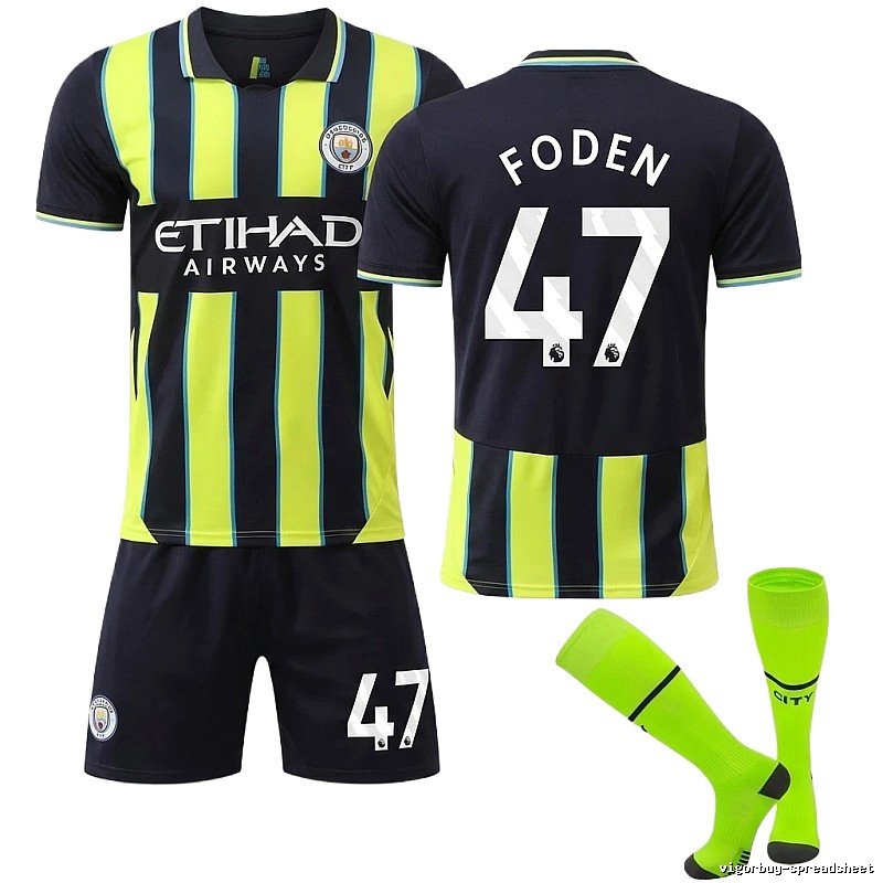 Manchester City Foden series sporty black and yellow jersey