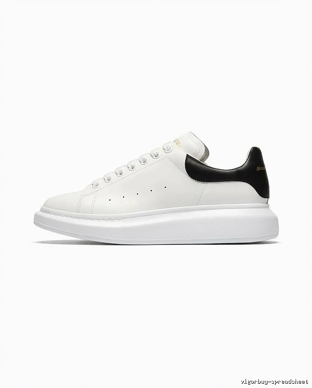 McQueen thick-soled fashionable white sneakers