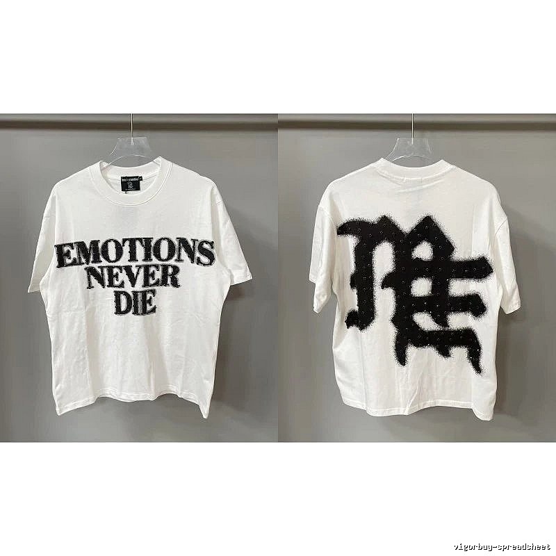 Mixed Emotion Graffiti Street Style White T-Shirt