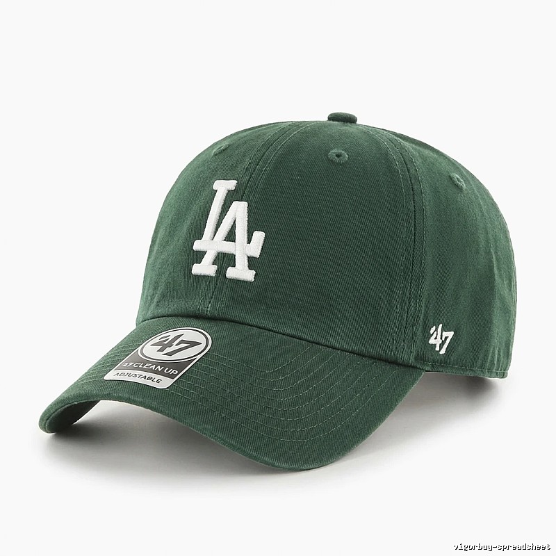 MLB baseball style dark green baseball cap